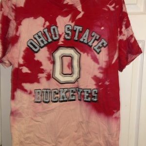 Custom bleached Ohio state shirt